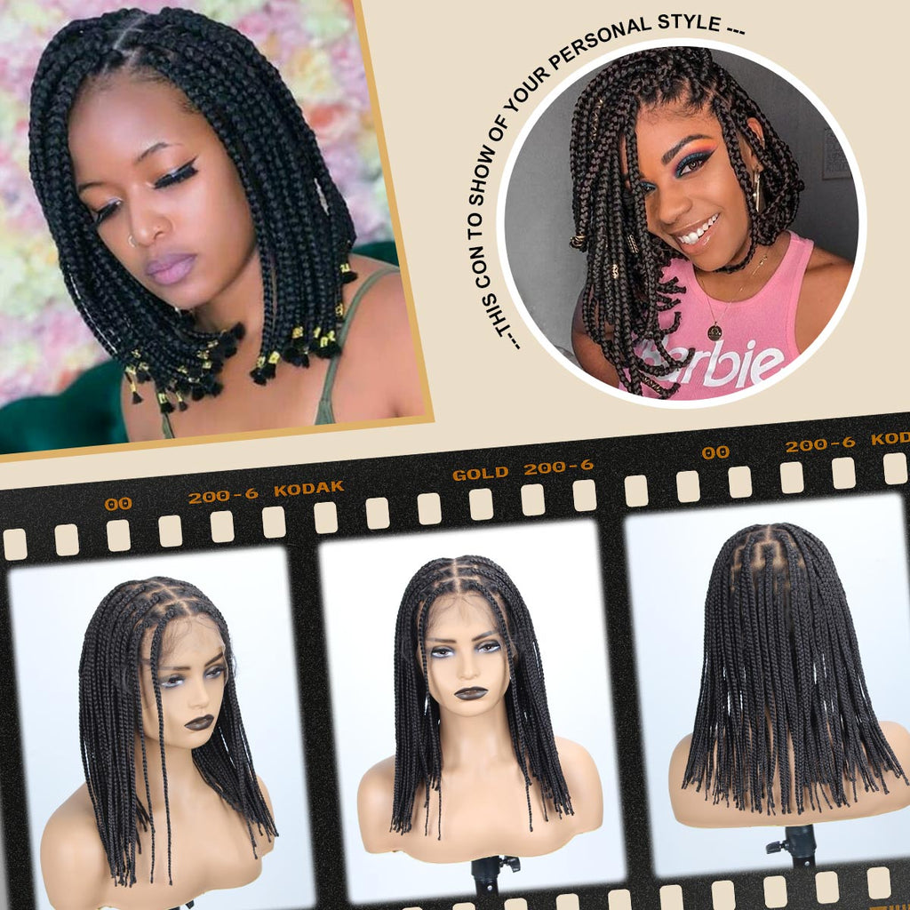 Sangtok New 360 Lace Braided Wigs for Black Women