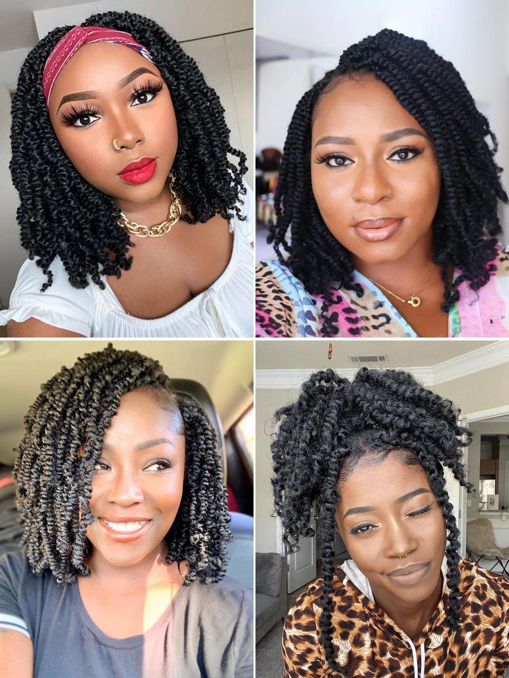 12" Spring Twist Wig Full Lace Passion Twist Knotless Wig