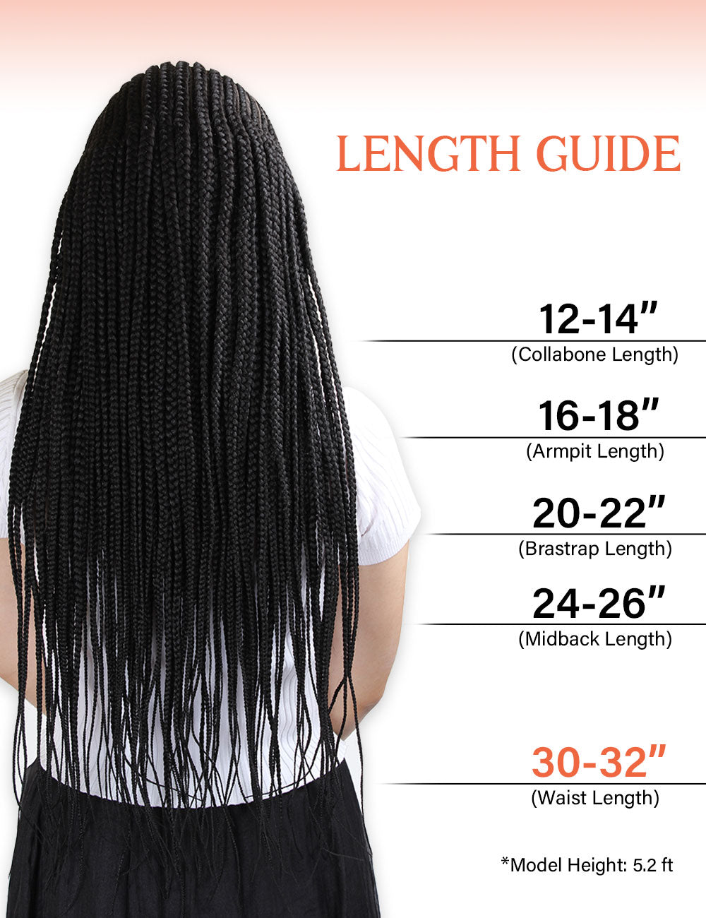 30 inch 13×7 HD Lace Front Box Braids Cornrow Wig