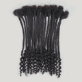 Sangtok 8 inch 40 Strands Loc Extensions Human Hair Curly Ends 0.4cm Width Human Hair Loc Extensions 8-12 Inch