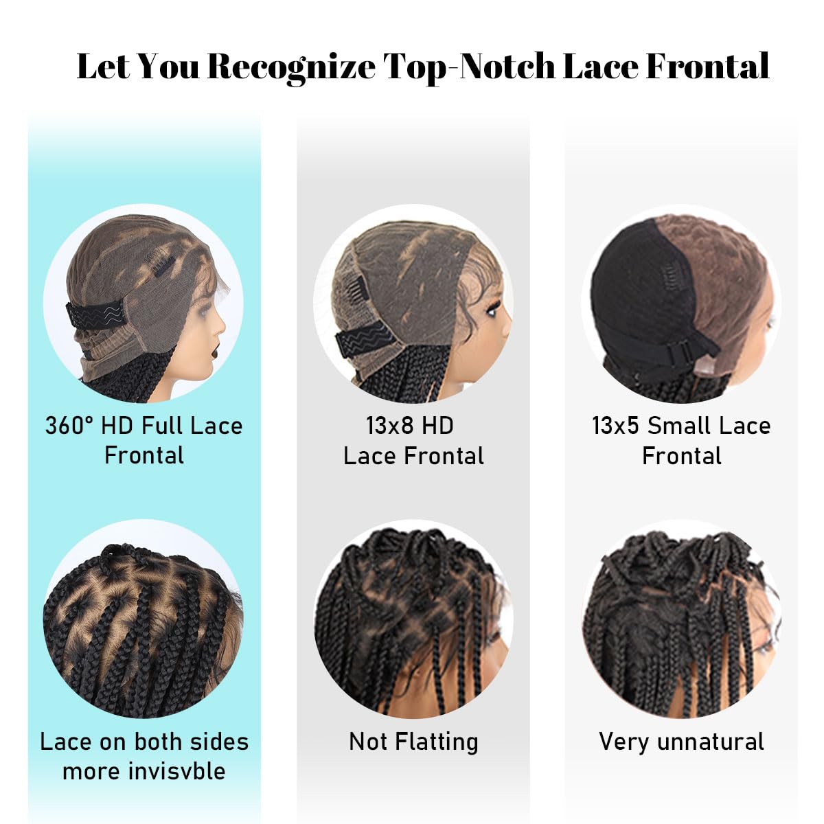 Sangtok 12 inch Knotless Boho Box Braid Wigs 360 Single Full Lace Braided Curly Wigs for Black Women Synthetic Black Braided Lace Wig